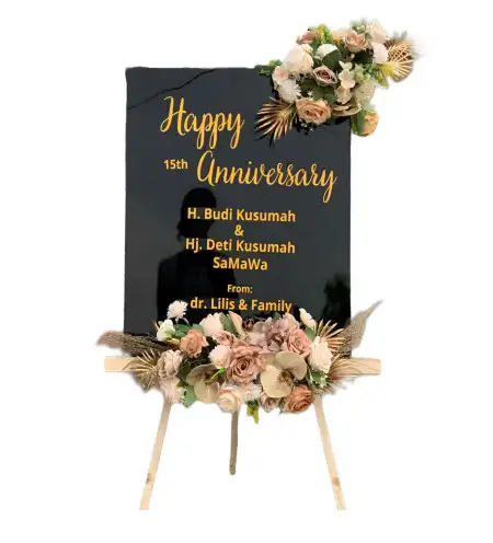 Papan Bunga Akrilik Samping