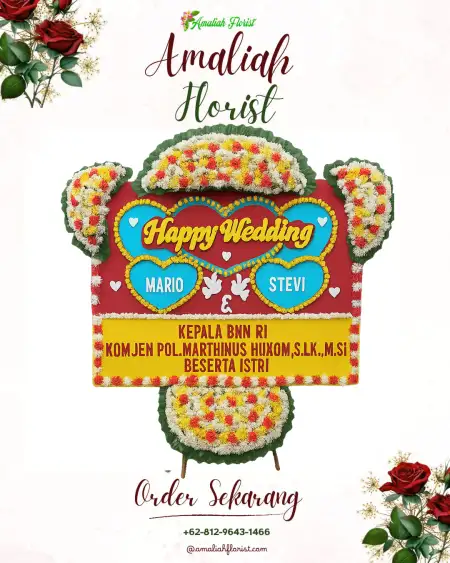 Papan Bunga Pernikahan Samping